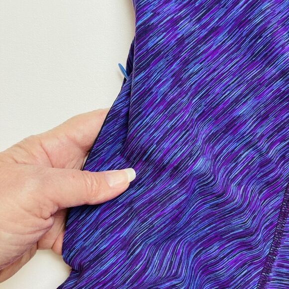 Title Nine Hoodie Dress Womens M Purple Space Dye Active Tennis Golf Pickleball - Picture 6 of 8